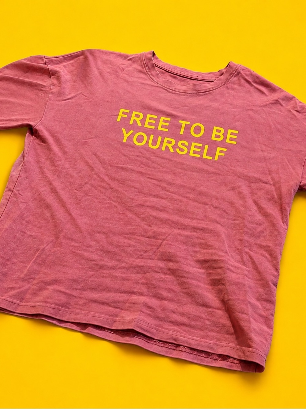 Kids 'Free to Be Yourself' Pink Graphic Tee